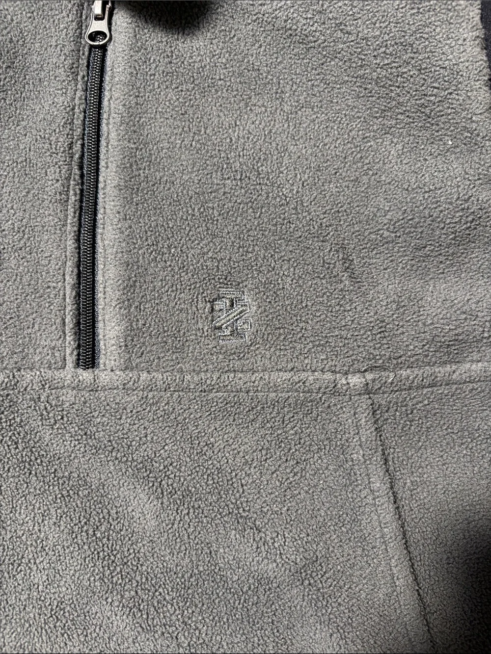 IZOD PerformX Men’s Medium Gray Fleece Full Zip Vest Outdoor Casual